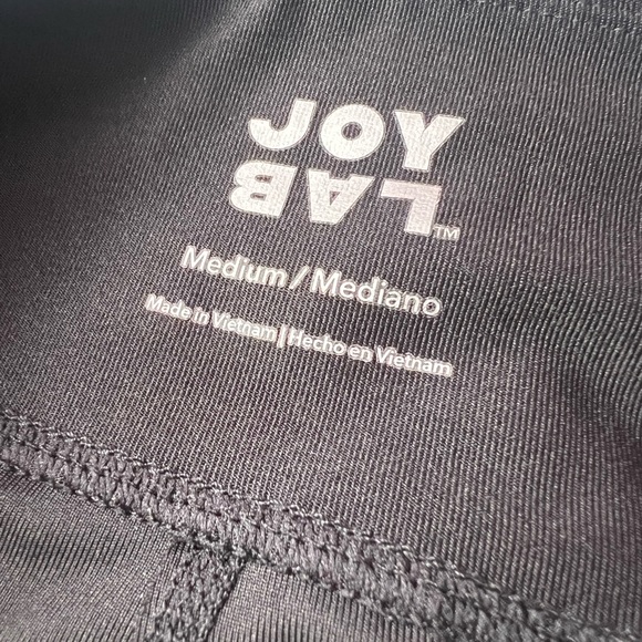 Joy Lab Womens Black Ankle Length Leggings Size M Sheer Mesh Athletic Medium - Picture 2 of 7